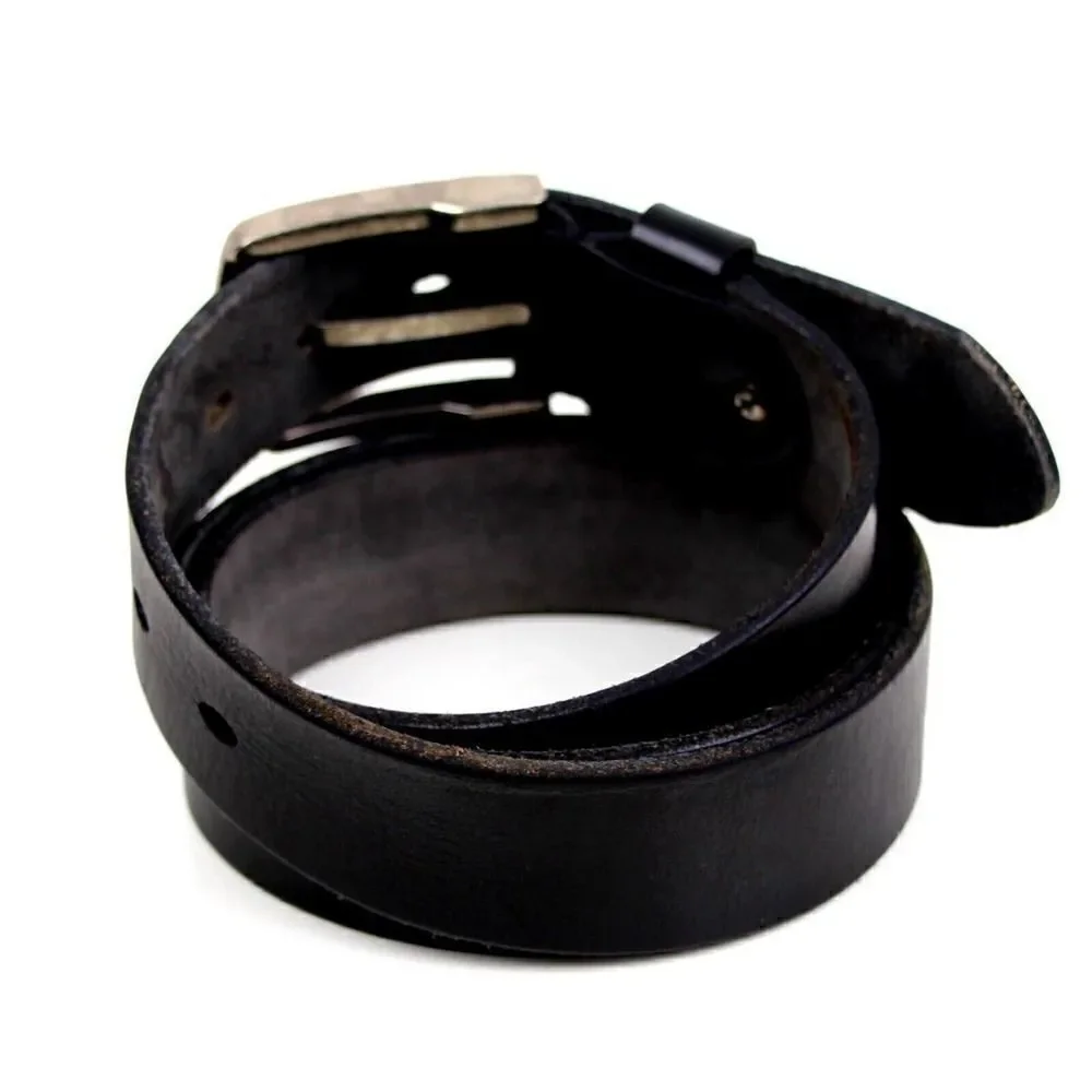 Alice & Elmer SADDLE BLACK GENUINE LEATHER 1.5